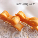 再販♡リボンクッキーの小さめバレッタ＊