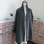 *軽くてあったか♪コーディガン*ダークグリーンのパイルフリース*