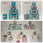 【kyarokyaro様専用】ティファニーブルー風 ミニチュアのトランク