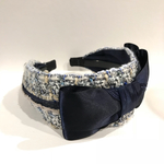 オーダー maki-g様 専用 2点♡LINTON TWEED♡ネイビーサテンで大人可愛い♡カチューシャ♡幅広
