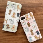 【全機種対応】プードル手帳型スマホケース