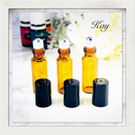 ロールオン アロマ 香水 詰め替えボトル 5ml  ３本セット ★ 茶色遮光ガラス ✤ エッセンシャルオイル