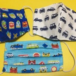 立体マスク&タック入りマスク（プリーツマスク） 1枚ずつのお試しセット 車、新幹線、クマ、星、バンダナ（男の子、女の子）