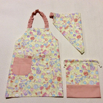 【110】キャンディキャット☆子供エプロン＆三角巾