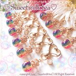 レインボーまんまるキーホルダー🌈(ネックレスに変更可❤️)