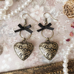 vintage heart♡antique gold (pierce or earring)