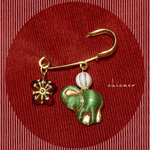 Circus🐘ぞうさんのブローチ green