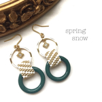 ring earrings（dark green）