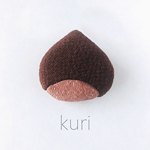 【ちりめんブローチ】栗 -kuri-
