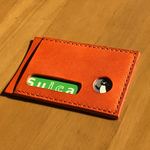 レザー パスケース   オレンジ Suica  