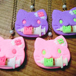 【4色展開】ナースネコクッキーのネックレス