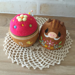 Ｒ様ご予約品＊ ハッピーガール♫イノシシマトリョーシカ針山