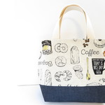 30%off  カフェ柄トートバッグ