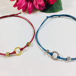 全11色＊ペアセット＊twist ring・2連コードブレスレットorアンクレット〜輝く真鍮〜