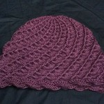 グルグル模様の帽子①（パープル）