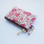 ★LIBERTY　Felicite　フェリシテ　25R　ビニコの中布・仕切りポケット付きmini×2ポーチ　9×5.5cm  ◆　コインケース・小物入れに♪ 