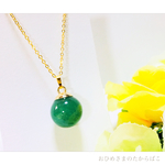 温度で色が変わる * ガラスドームのネックレス ［color:Green］