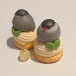 もち桜文鳥のパンプキンモンブラン