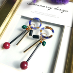 【再販】blue tortoiseshell & pendulumピアス