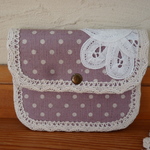＜an25berry様専用＞コンパクト財布（ピンクパープルドット）