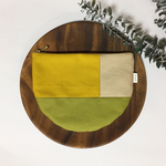 『stock sale』配色フラットポーチ L〔 Leaf color 〕