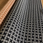 刺繍布＜花かんざし＞ネイビー×オフ白30センチ