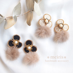 [2way]*Chic flower fur ピアス/イヤリング*