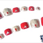 【6/15まで★送料無料!!】ペディキュアネイルチップ(Pedicure nail tips)－アジアンテイスト・トライアングル－