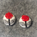 ノハナピアス   赤い花