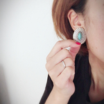 大ぶりコンチョピアス♡