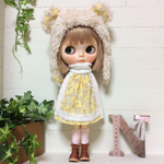 ブライス くまちゃん帽子 ワンピース セット