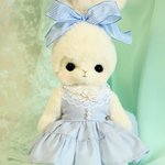 ワンピースの双子うさぎ・青