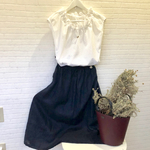 上質な麻のスカート