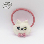 パフ猫ゴム(white)　☆送料無料☆