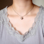 【人気♛】シンプル ハートネックレス❤︎ (silver)