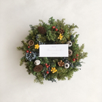 winter green wreath*yellow 