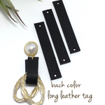 ロングタイプ★ 本革 レザータグ ★black