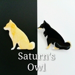 【再販3】No.11 お座り柴犬(2カラー)のブローチ
