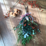 winter ornament  ドライフラワースワッグ