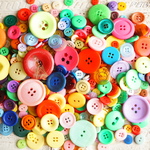 ボタン福袋 100g 穴あき色々MIX 大きい 小さい クリア おしゃれ 大量
