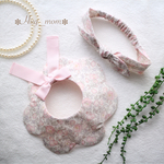 LIBERTYフェリシテ パステルピンク❇︎花びらスタイ＆ヘアバンドセット❇︎女の子❇︎出産祝い