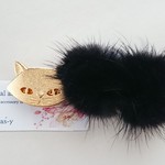 猫ちゃんミンクファーバレッタ