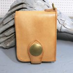 < 個数限定特価>　内縫い二つ折り財布 ナチュラル