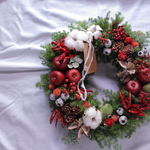 クリスマスリース　　レッド＆ホワイト