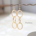 3連オーバルリング（ツイスト×メタリック）♡ピアス・イヤリング♪【K18・K14GF/14kgf対応】