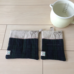 再販♡鍋つかみ&鍋敷きセット☆レッドステッチ