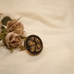 ビンテージボタンリング💍