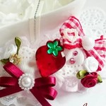 【再販】いちご❤レースバレッタ