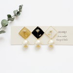 square × Cotton pearl かすみ草のピアス  /イヤリング 3サイズ