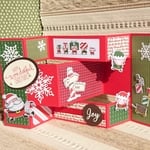 《サンタとエルフの飾れる立体クリスマスカード》